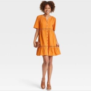 Never worn Knox rose marigold lattice dress with slip